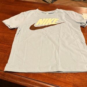 Nike Sky Blue Tee with Chocolate Swoosh